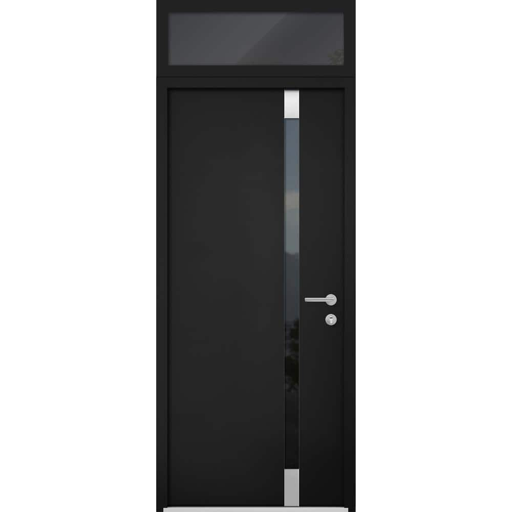 VDOMDOORS 6777 36 in. x 96 in. Left-Hand/Inswing Tinted Glass Black ...