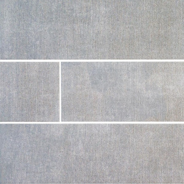 Jeffrey Court Cambric Charcoal 4 in. x 16 in. Textured Subway Ceramic Wall Tile (10.333 sq. ft./Case)