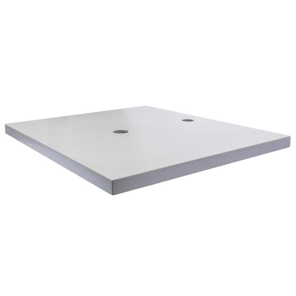 Light Gray Terrazzo Vanity Top with Concrete and Marble, 25 in.