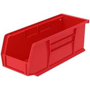 AkroBin 4.1 in. 10 lbs. Storage Tote Bin in Red with 0.5 Gal. Storage Capacity (12-Pack)