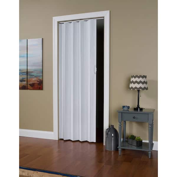 Spectrum Via 32 in. x 96 in. White Mist Vinyl Accordion Door with