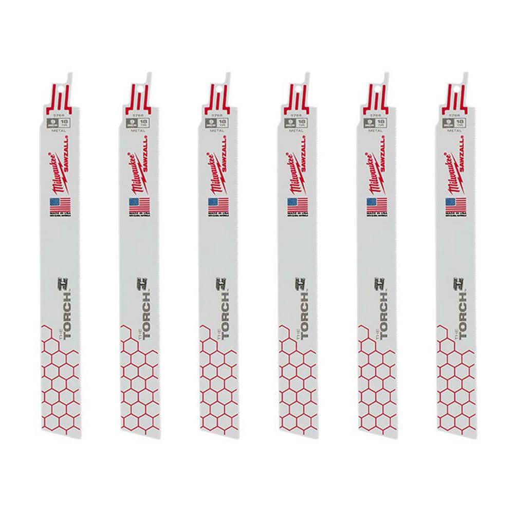 9 in. 18 TPI TORCH Thick Metal Cutting SAWZALL Reciprocating Saw Blades (6-Pack) price history on PriceWatchPro
