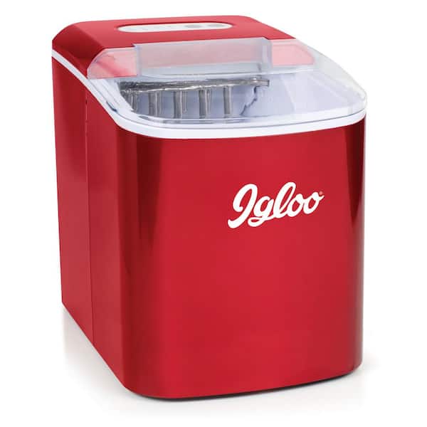 IGLOO 26 lb. Portable Ice Maker in Retro Red