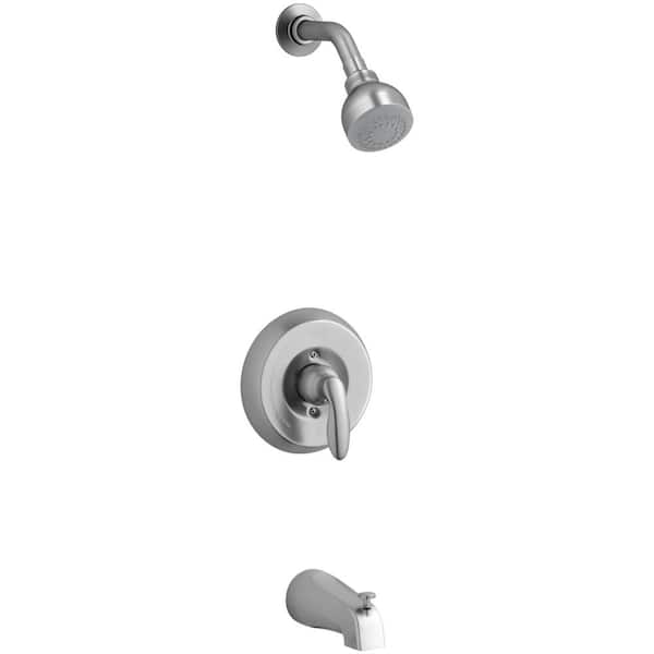 KOHLER Coralais Single-Handle 1-Spray Tub and Shower Faucet in Brushed Chrome (Valve Not Included)
