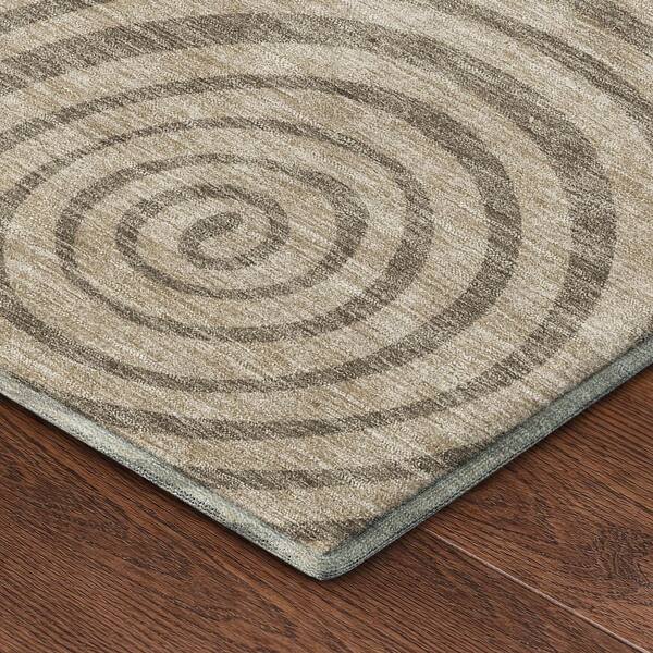 Mayfield Premium Machine Washable Abstract AMF2435 Beige 10 ft. x 14 ft. Area Rug