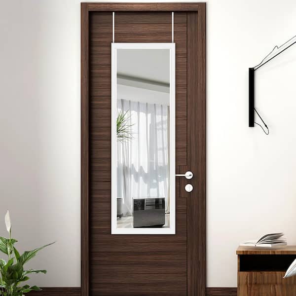 Dovelina 47.2 in. x 15.7 in. Classic Rectangle Framed Door Mirror