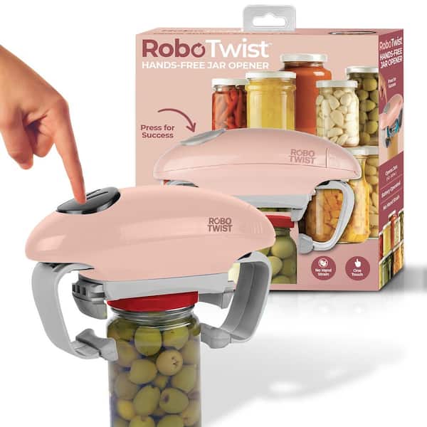 Robo Twist Hands-Free Electric Automatic Jar Opener in Pastel Pink