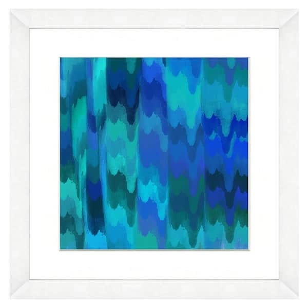 Vintage Print Gallery "Abstract waterfall II" Framed Archival Paper Wall Art (26 in. x 26 in. full size)