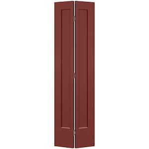 24 in. x 80 in. 1-Panel Lincoln Park Hollow Core Red Bluff Molded Composite Bi-Fold Door