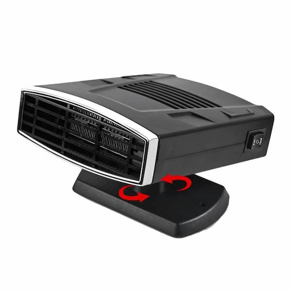 12V Electric Car Heater Plug into Cigarette Lighter, 2-in-1 Heater/Cooler, 360° Rotatable, Fast Heating Defrost Defogger