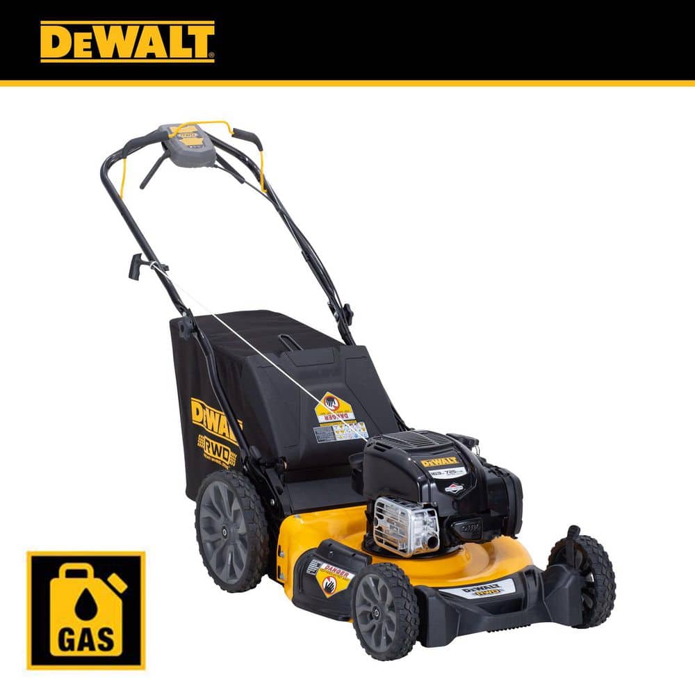 DEWALT 21 in. 163cc Briggs and Stratton 725Exi Engine Rear Wheel Drive 3-in-1 Gas Self Propelled Walk Behind Lawn Mower
