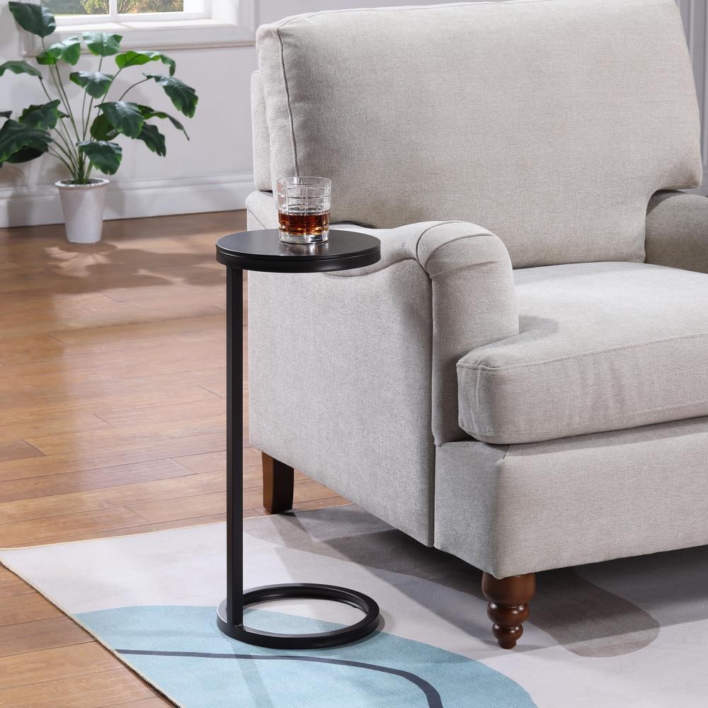 York 10 in. Diameter Antique Bronze Round Iron End Table - thumbnail 6