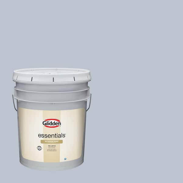 Glidden Essentials 5 gal. PPG1041-4 Blue Dolphin Satin Exterior Paint