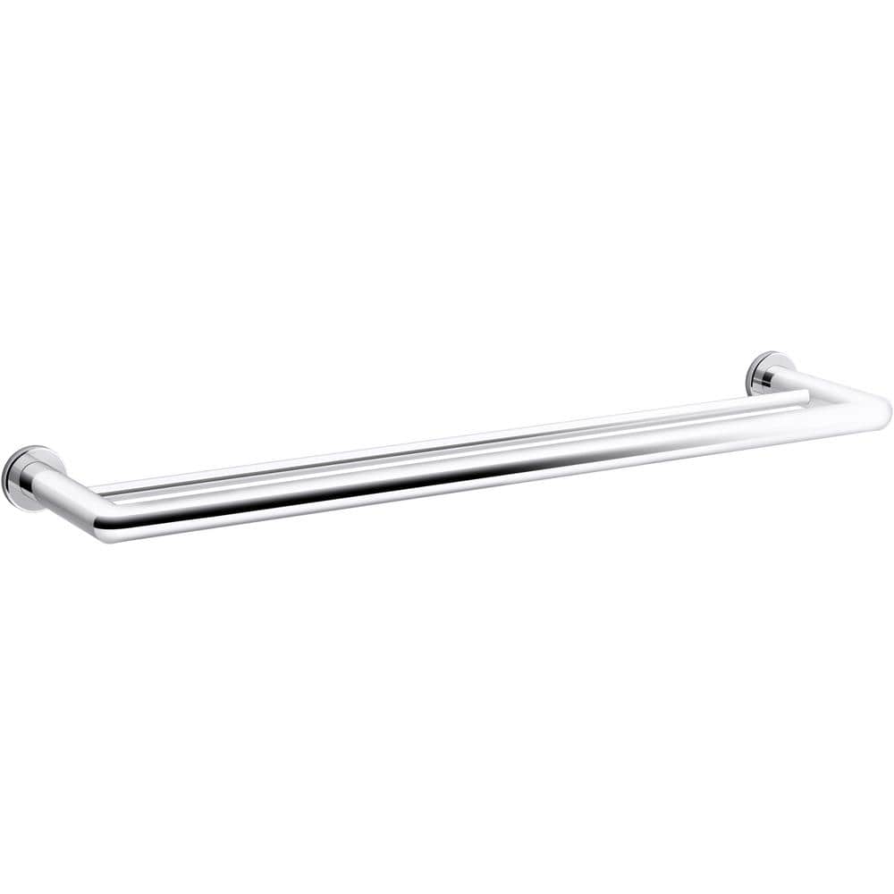 KOHLER Kumin 24 in. Double Towel Bar in Polished Chrome K97890CP