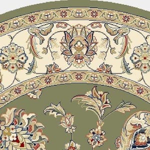 Judith Green/Ivory 7 ft. x 10 ft. Indoor Oval Area Rug