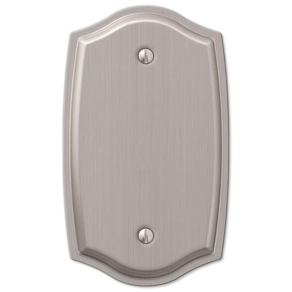 Vineyard 1 Gang Blank Steel Wall Plate - Brushed Nickel