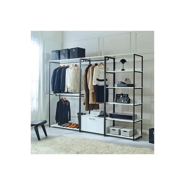 White 19.5 in. Wardrobe Walk in Closet System
