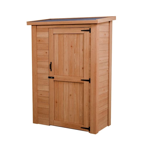 CedarCraft Heavy Duty 4 ft. x 2 ft. Solid Wood Lean-To Storage Shed with Single Door and Modern Roof (8 sq. ft. )