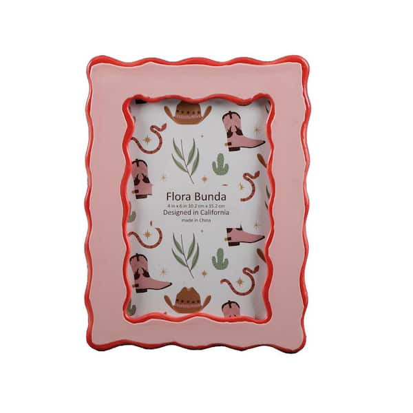Flora Bunda 4 x 6 Scallop Edge with Sideline Ceramic Frame