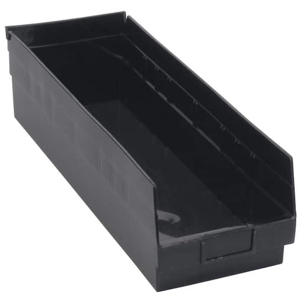 QUANTUM STORAGE SYSTEMS Economy Shelf 13.7-Qt. Storage Tote in Black (6-Pack)
