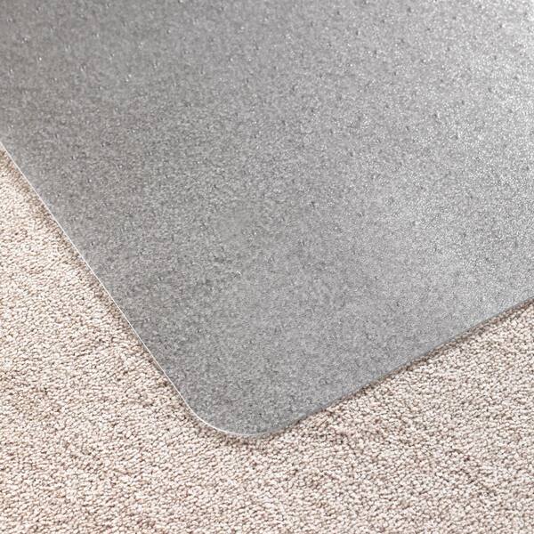 Floortex Basic Chair Mat with Lip 48 x 60 for Standard Pile Carpets,  Clear, (FR1115226LV)