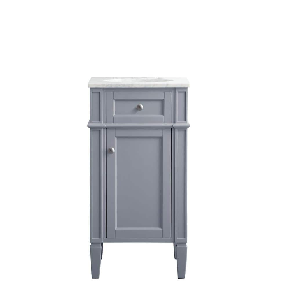 Timeless Home 19 in. W x 18 in. D x 35 in. H Single Bathroom Vanity in Grey