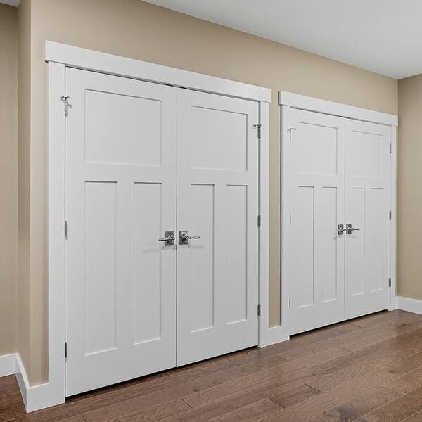 Alexandria Moulding 32 in. x 80 in. x 1-3/8 in. 3-Panel Craftsman