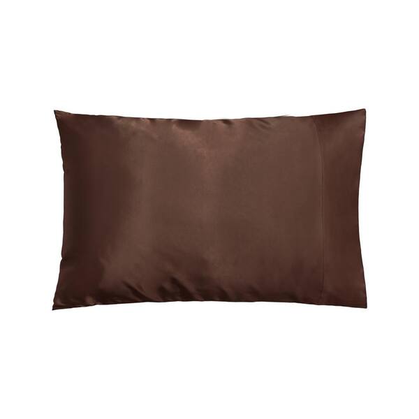 Unbranded Chocolate Satin King Pillowcase