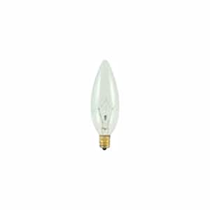 25-Watt Warm White Light B10 (E12) Candelabra Screw Base, Dimmable Clear Incandescent Light Bulb, 2700K (50-Pack)