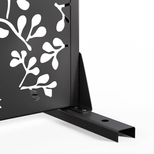 Lumioca 1-Piece 46.8 in. W x 71.37 in. H Black Rectangle Outdoor