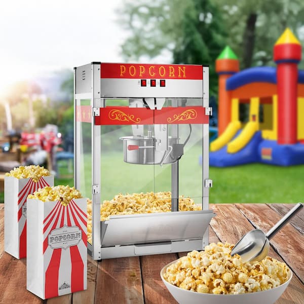 Olde Midway 1700 W 16 oz. Red Vintage Style Popcorn Machine POP