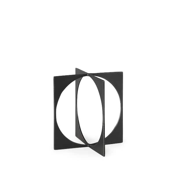 Mercana Lima 7.5 in. L x 7.5 in. W. x 9.0 in. Gunmetal Iron Small Decorative Object