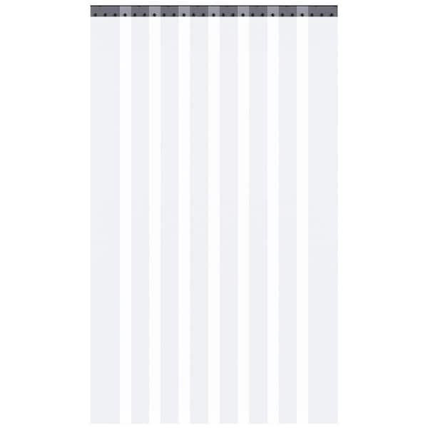 Luxe Collection 4 ft. x 7 ft. Frost PVC Strip Door Kit