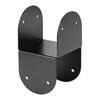 Afoxsos Carbon Steel Post Caps Bracket Black 14-Gauge for Beam Connection 4-Pack 59SA05384