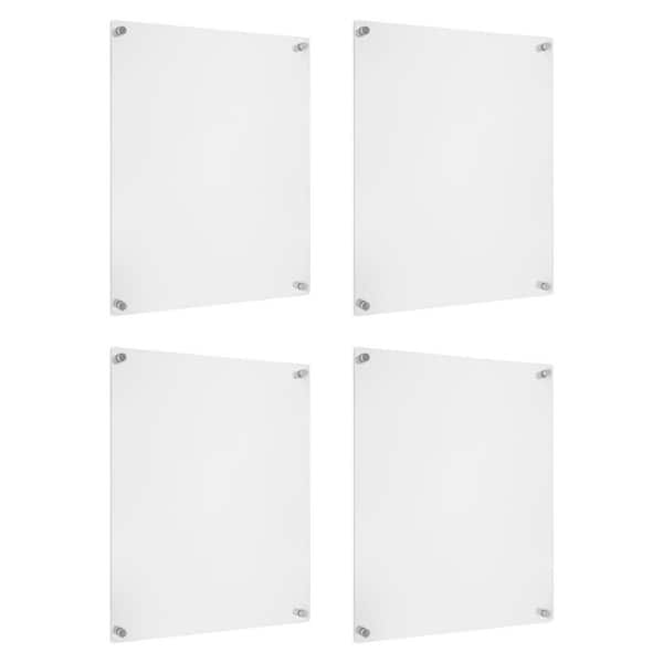 11 in. x 14 in. Clear Acrylic Wall Mounted Picture Frame (Set of 4) Card Photo Display