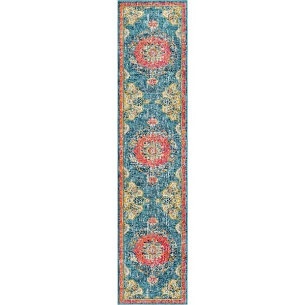 Unique Loom Penrose Alexis Blue 2' 7 x 12' 0 Area Rug