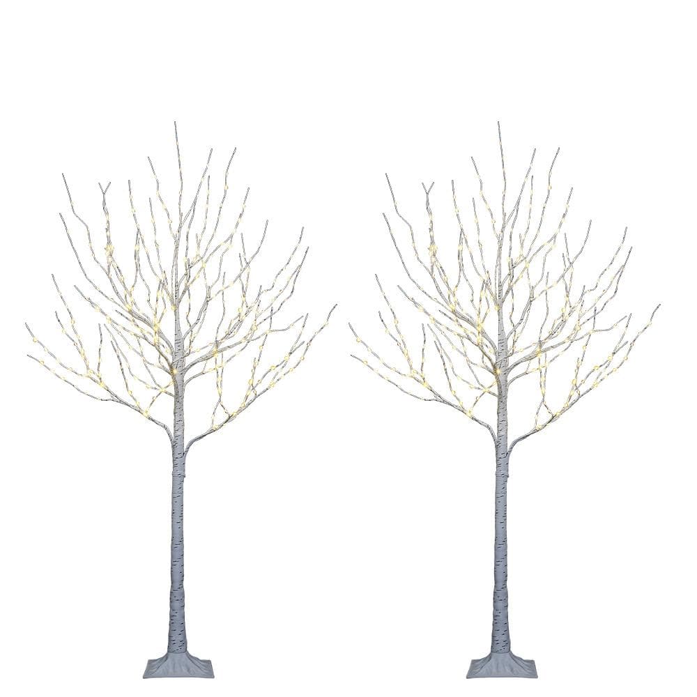 6 ft. Pre-Lit Birch Tree with Fairy Lights Warm White, Artificial Christmas Tree for Festival Party (2-Pack) price history on PriceWatchPro