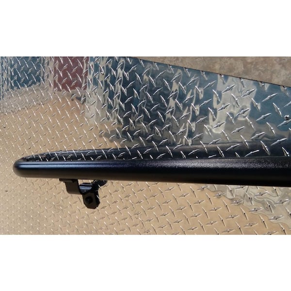 EZ Handrail 8 ft. Textured Black Aluminum Round with Curved Ends Handrail Kit