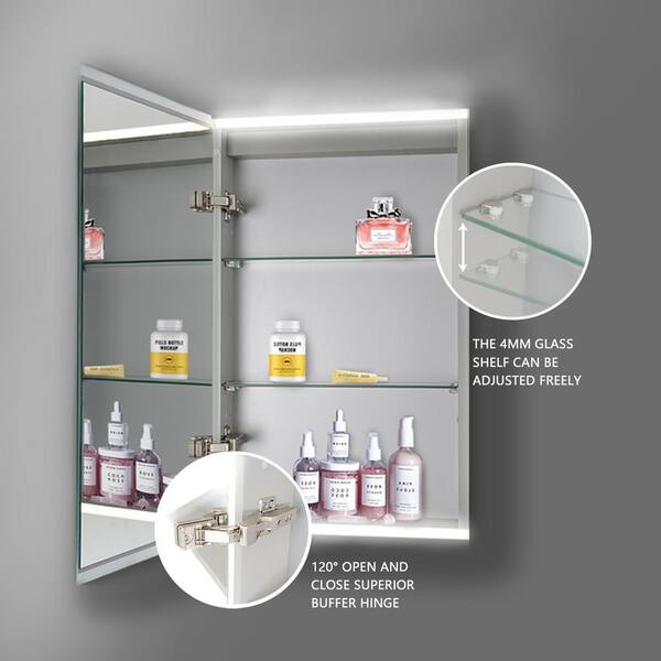 Brayden Studio E8541BDA517748E383819FAB12D2B614 36'' W 24'' H Medicine Cabinet with Mirror 2 Shelves