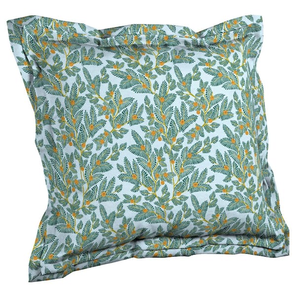 ARDEN SELECTIONS Artisans 21 in. x 23 in. Eugene Leaf Double Flange Outdoor Throw Pillow Back
