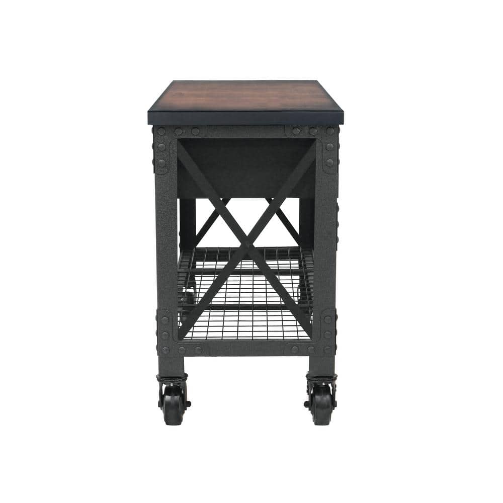 Duramax 72" Black Steel and Wood Rolling Workbench