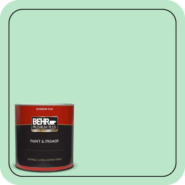 BEHR PREMIUM PLUS 1 qt. #460A-3 Canton Jade Flat Exterior Paint & Primer