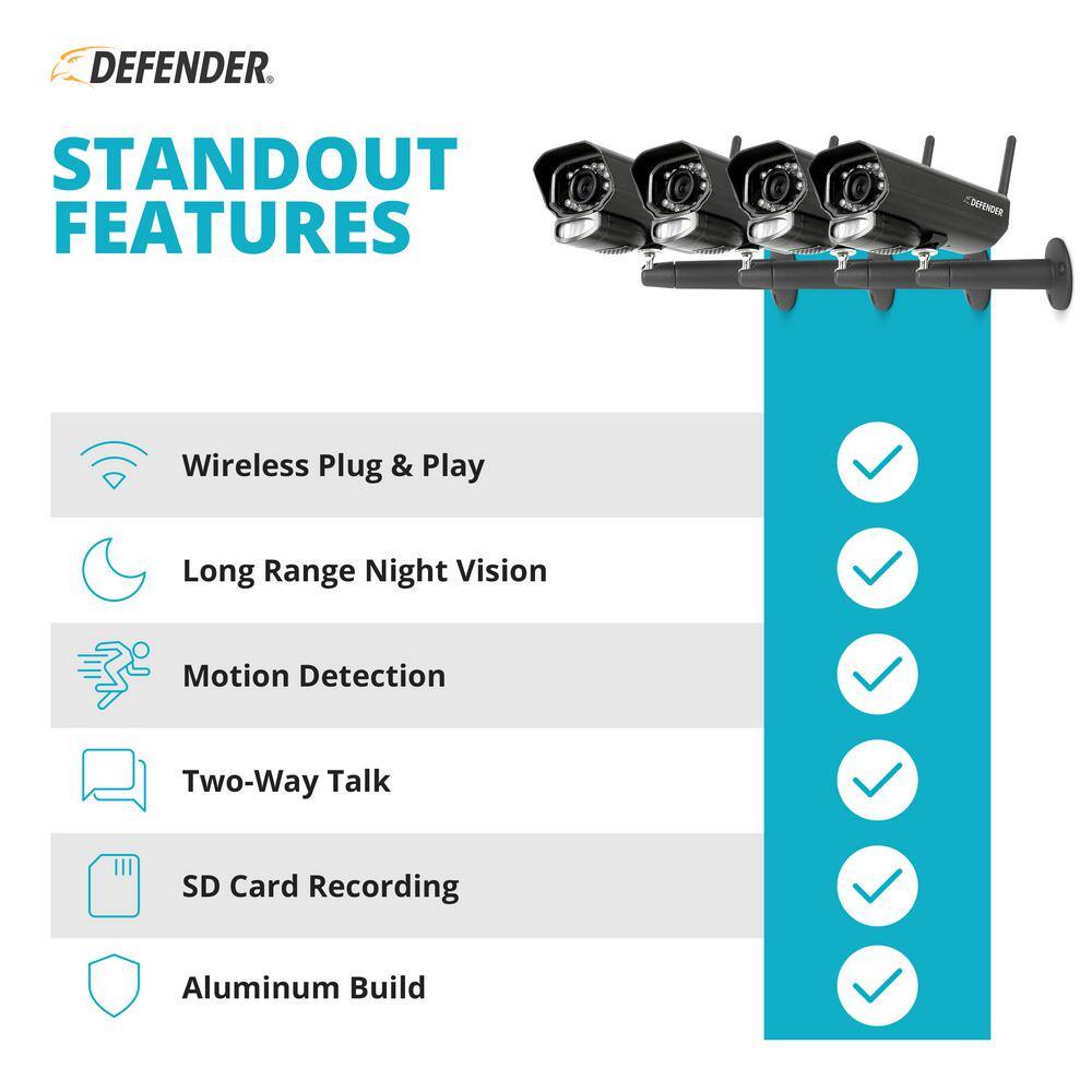 Defender PhoenixM2 7" LCD Wireless Night Vision Security System