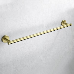 Bathroom 24 in. Wall Mounted Towel Bar Towel Holder in Stainless Steel Brushed Gold