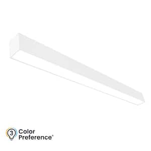 4 ft. 64-Watt Equivalent Integrated LED White Strip Light Fixture Architectural Linear 4600 Lumens 120-277-Volt Dimmable