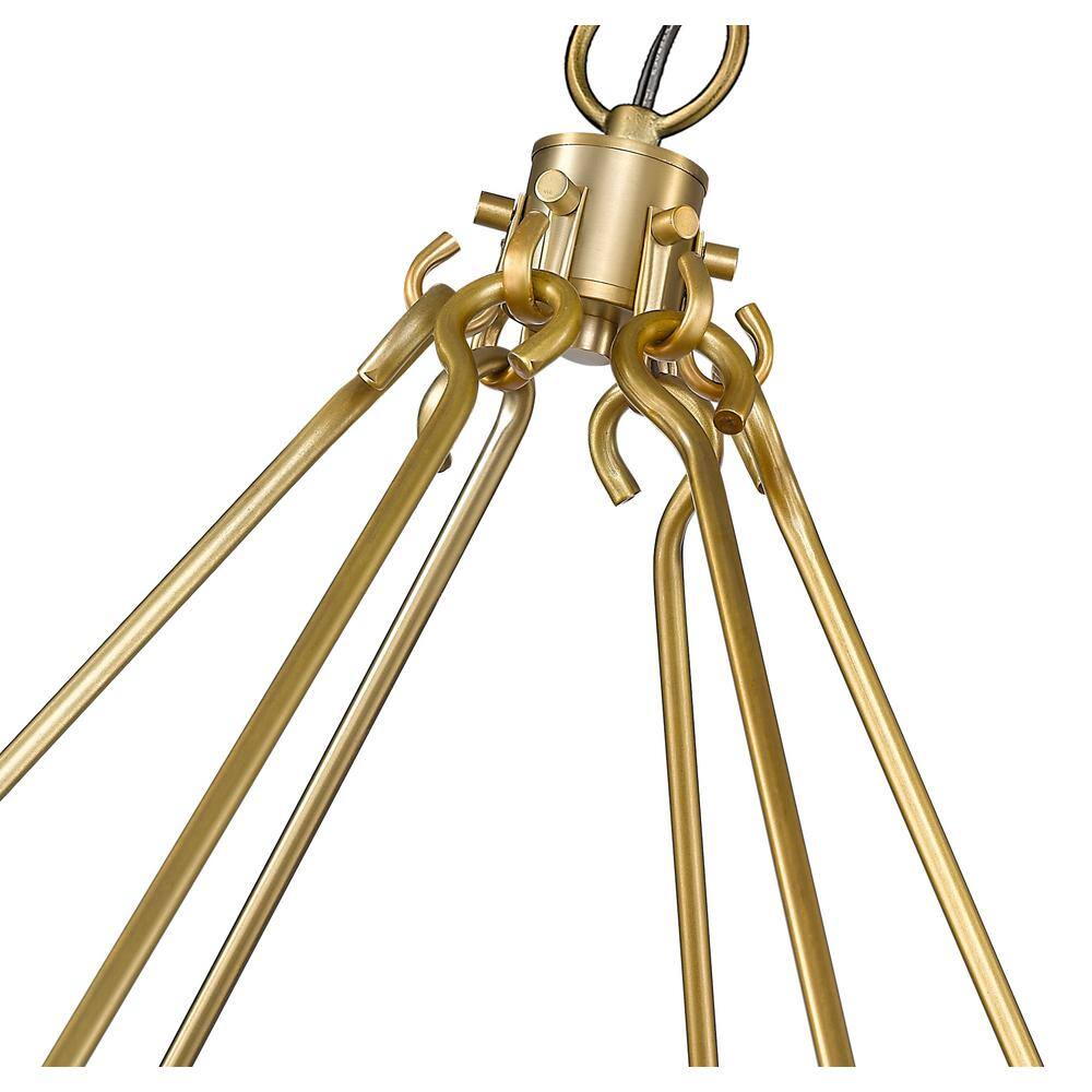 Olde Brass 12-Light Candle-Inspired Chandelier