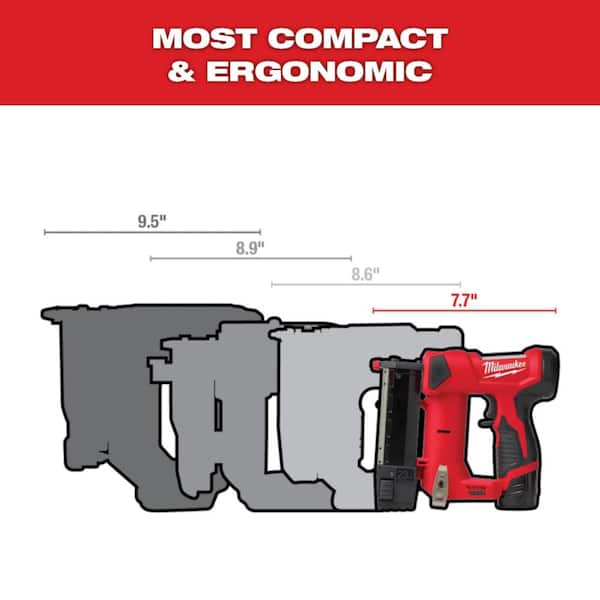 Milwaukee M12 12 Volt 23 Gauge Lithium Ion Cordless Pin Nailer Tool Only 2540 20 The Home Depot