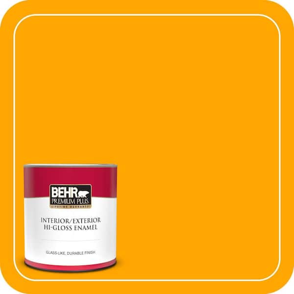 BEHR PREMIUM PLUS 1 qt. #S-G-330 Instant Delight Hi-Gloss Enamel Interior/Exterior Paint & Primer