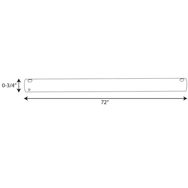 AirPro Collection 72 in. Polished Chrome Extension Downrod AirPro Collection 72 in. Polished Chrome Extension Downrod