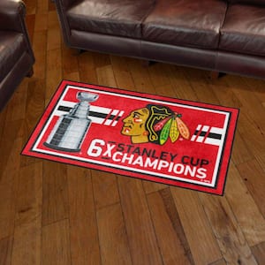 Chicago Blackhawks Red Dynasty 3 ft. x 5 ft. Plush Area Rug